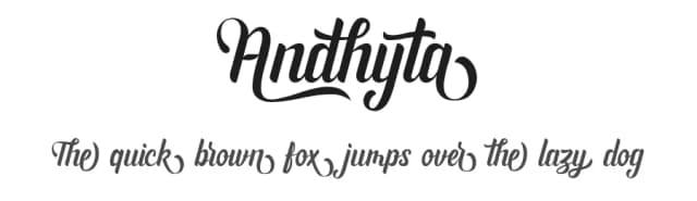 Andhyta by Nurf Designs — Script Handwritten Font