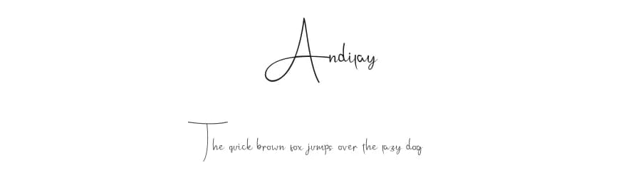 Andilay by Rezastudio — Script Handwritten Font
