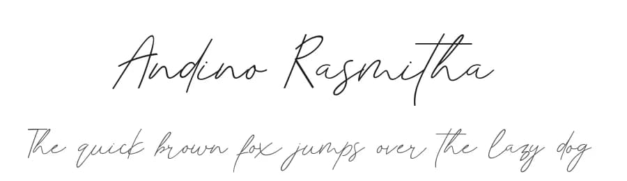 Andino Rasmitha by UI Creative — Script Handwritten Font