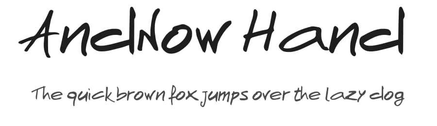 AndNow Hand by Lou Thorn — Script Handwritten Font