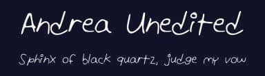 Andrea Unedited by Andrea Garysdóttir — Script Handwritten Font — thumbnail 2