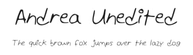 Andrea Unedited by Andrea Garysdóttir — Script Handwritten Font — thumbnail 1