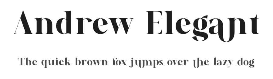 Andrew Elegant by 177Studio — Serif Font