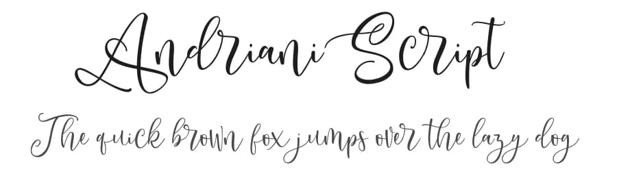 Andriani Script by Thirtypath — Script Handwritten Font
