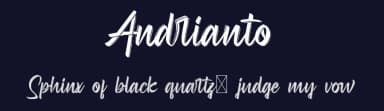 Andrianto by Calligraphy Fonts — Script Handwritten Font — thumbnail 2