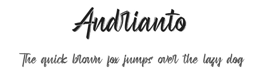 Andrianto by Calligraphy Fonts — Script Handwritten Font
