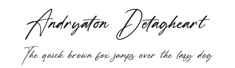Andryaton Detagheart by Letterena Studios — Script Handwritten Font