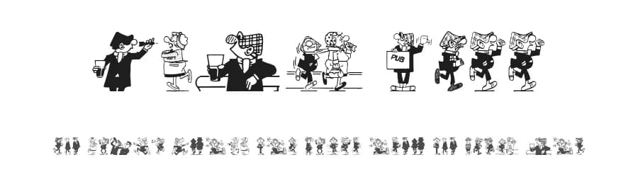 Andy Capp by Woodcutter — Dingbats Font