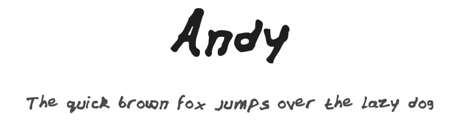 Andy by Anlody — Script Handwritten Font