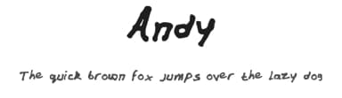 Andy by Anlody — Script Handwritten Font — thumbnail 1