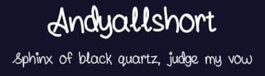 Andyallshort by Andrew Shortall — Script Handwritten Font — thumbnail 2