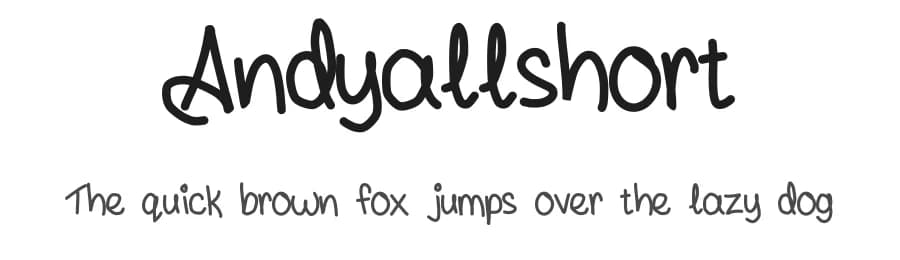 Andyallshort by Andrew Shortall — Script Handwritten Font