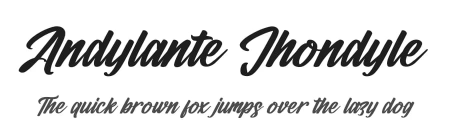 Andylante Jhondyle by Perspectype Studio - Letterena.com — Script Handwritten Font