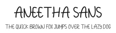 Aneetha Sans by Edric Studio — Script Handwritten Font — thumbnail 1