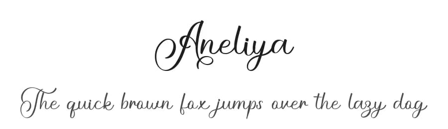Aneliya by niyos — Script Handwritten Font