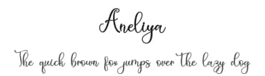 Aneliya by Alif Ryan Zulfikar — Script Handwritten Font — thumbnail 1