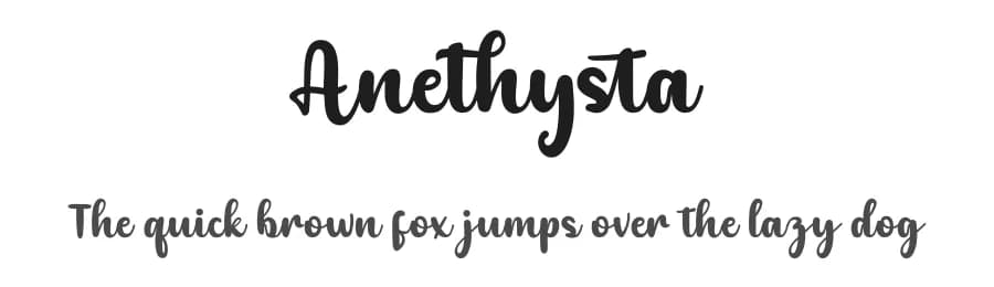 Anethysta by twinletter — Script Handwritten Font