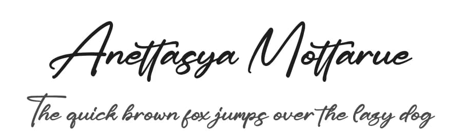 Anettasya Mottarue by Integritype Studio — Script Handwritten Font — preview 1
