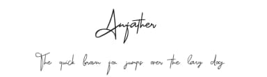Anfather by Kateeng Ciu — Script Handwritten Font — thumbnail 1