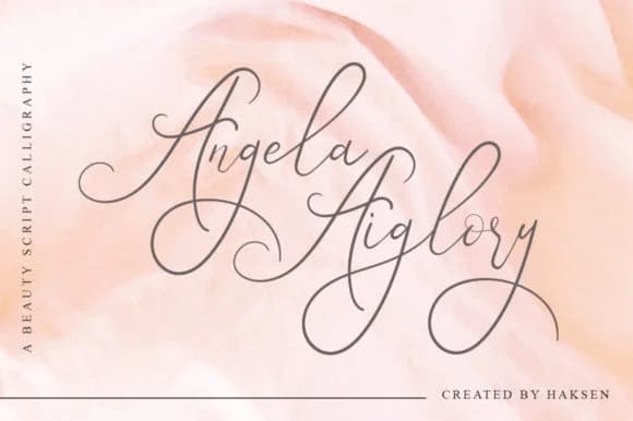 Angela Aiglory Font by Haksen — Script Handwritten Font