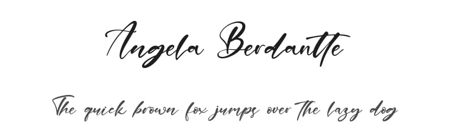 Angela Berdantte by Kong Font — Script Handwritten Font