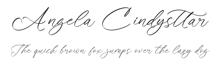 Angela Cindysttar by Letterena Studios — Script Handwritten Font