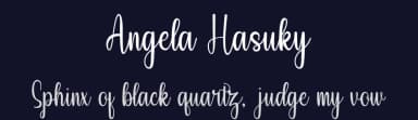 Angela Hasuky by StringLabs Creative Studio — Script Handwritten Font — thumbnail 2