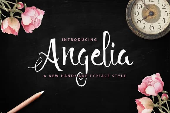 Angelia Script Font by QueenType — Script Handwritten Font