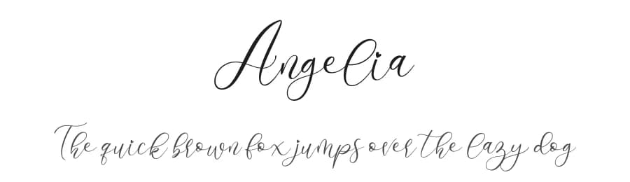Angelia by Yumna Family — Script Handwritten Font