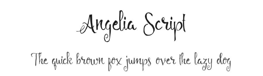 Angelia Script by QueenType — Script Handwritten Font