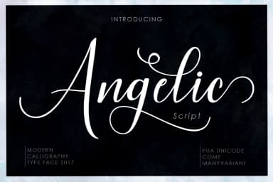 Angelic Font by Vegas Type — Script Handwritten Font — thumbnail 7