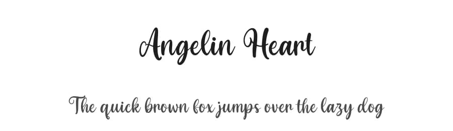 Angelin Heart by Yumna Family — Script Handwritten Font