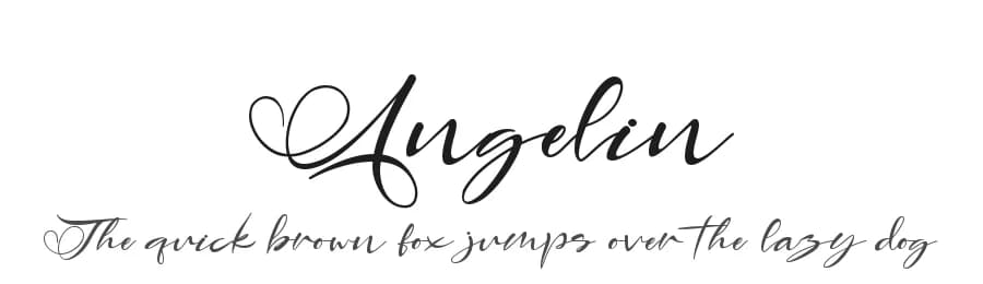 Angelin by Letterara — Script Handwritten Font