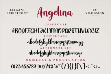Angelina Font by Vilogsign — Script Handwritten Font — thumbnail 5