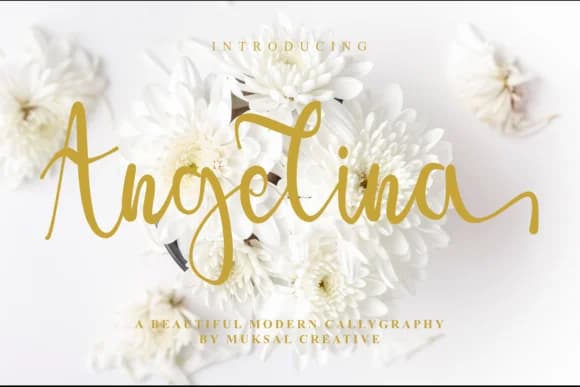 Angelina Font by Muksal Creative by Muksal Creative — Script Handwritten Font