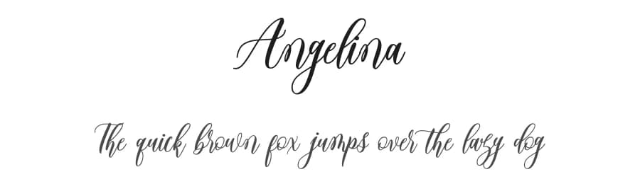 Angelina by Letternun — Script Handwritten Font