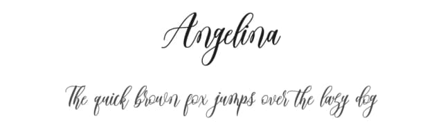 Angelina by Letternun — Script Handwritten Font