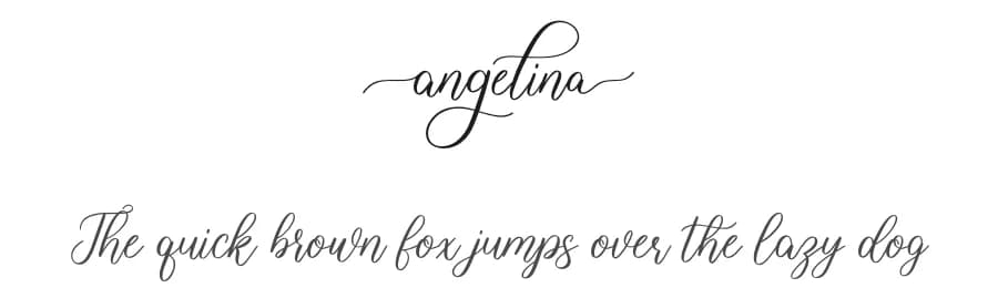 Angelina by Hamzah Muhamad Ihsan — Script Handwritten Font
