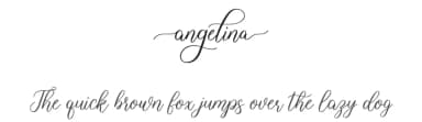 Angelina by Hamzah Muhamad Ihsan — Script Handwritten Font — thumbnail 1