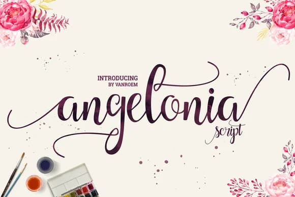 Angelonia Font by VanRoem — Script Handwritten Font