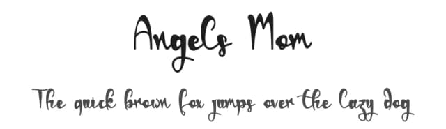 Angels Mom by Harjuno Kristanto — Script Handwritten Font