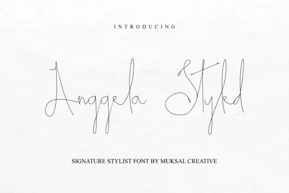 Anggela Styled Font by Muksal Creative — Script Handwritten Font