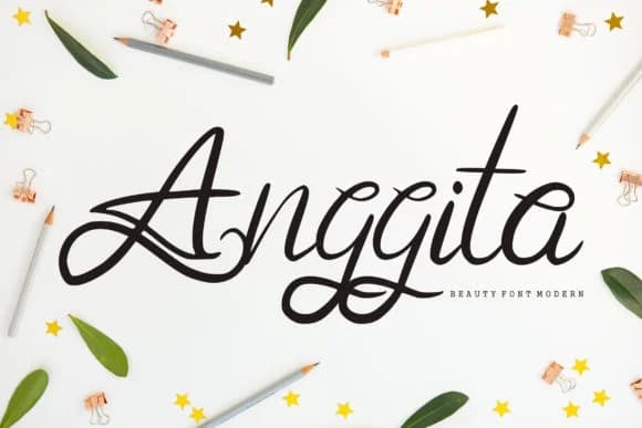 Anggita Font by Vunira by Vunira — Script Handwritten Font