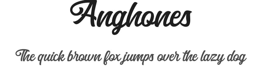 Anghones by Maculinc — Script Handwritten Font