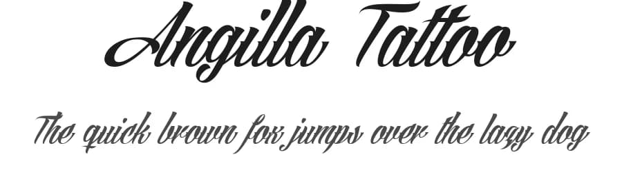 Angilla Tattoo by Måns Grebäck — Script Handwritten Font