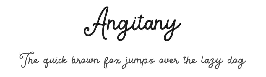 Angitany by Denny Subagja — Script Handwritten Font — preview 1