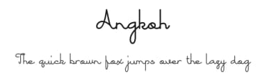 Angkoh by Grewfont Studio — Script Handwritten Font — thumbnail 1