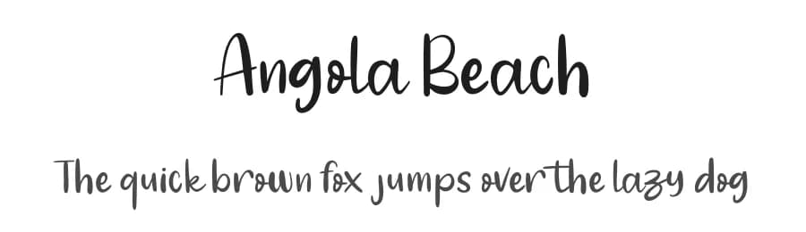 Angola Beach by Mozatype — Script Handwritten Font