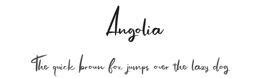 Angolia by Riki — Script Handwritten Font