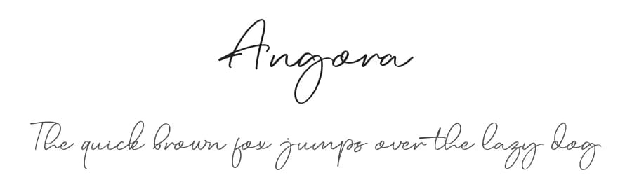 Angora by Omotu Studio — Script Handwritten Font